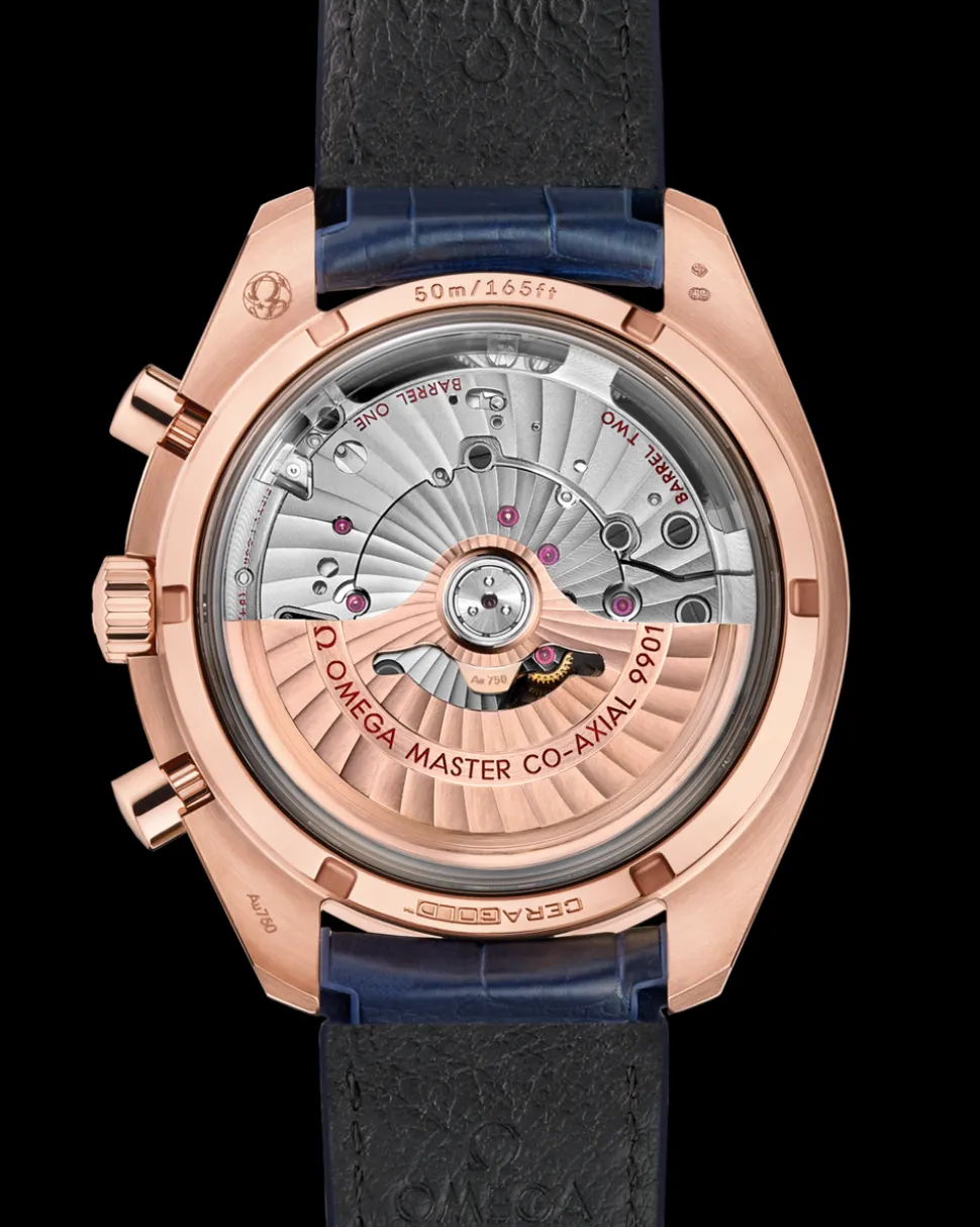 44.25 mm, Sedna™ gold on leather strap