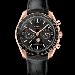 44.25 mm, Sedna™ gold on leather strap