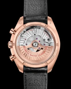 44.25 mm, Sedna™ gold on leather strap