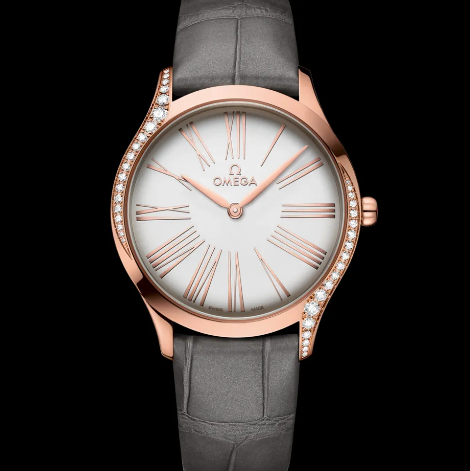 36 mm, Sedna™ gold on leather strap