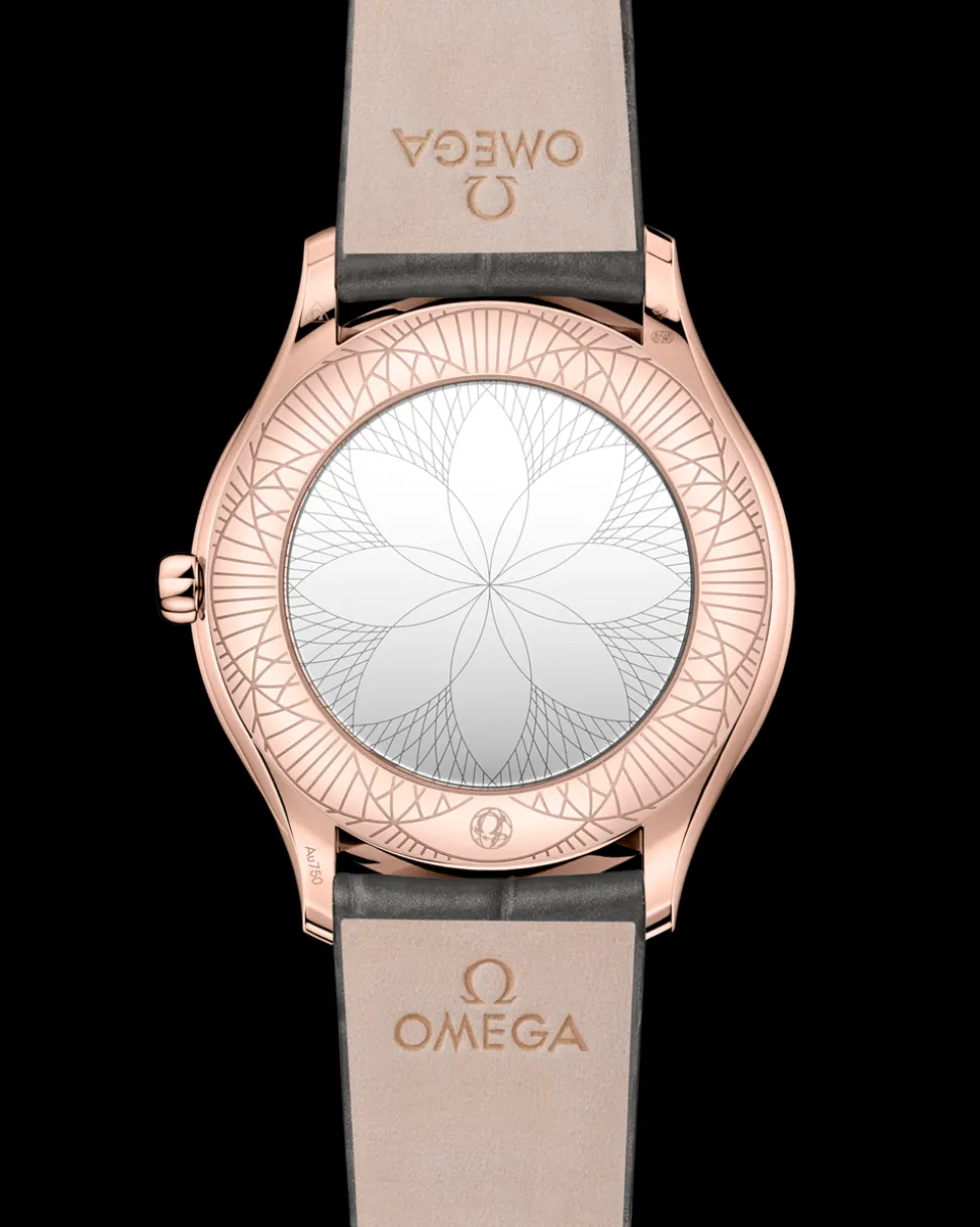 36 mm, Sedna™ gold on leather strap