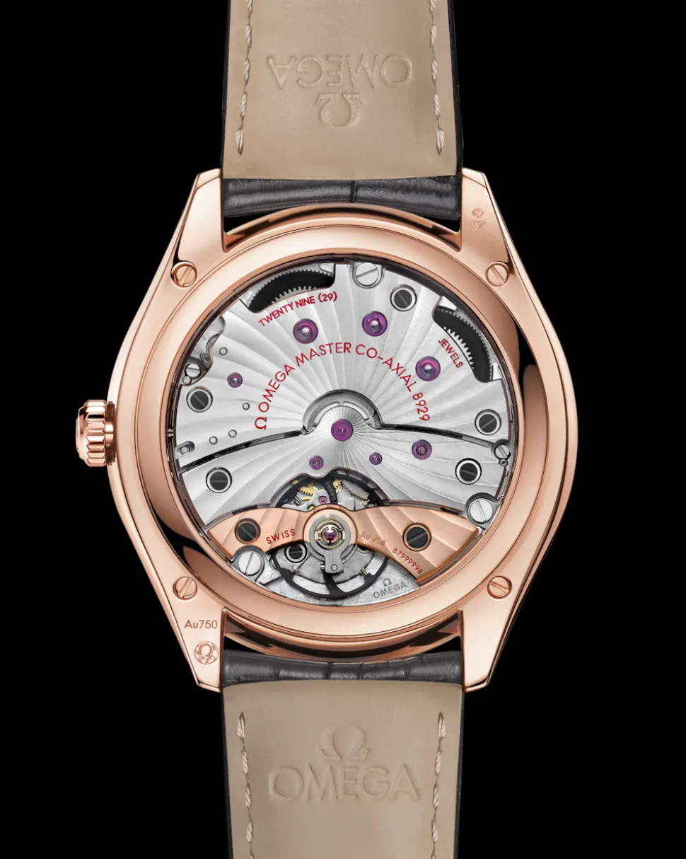 40 mm, Sedna™ gold on leather strap