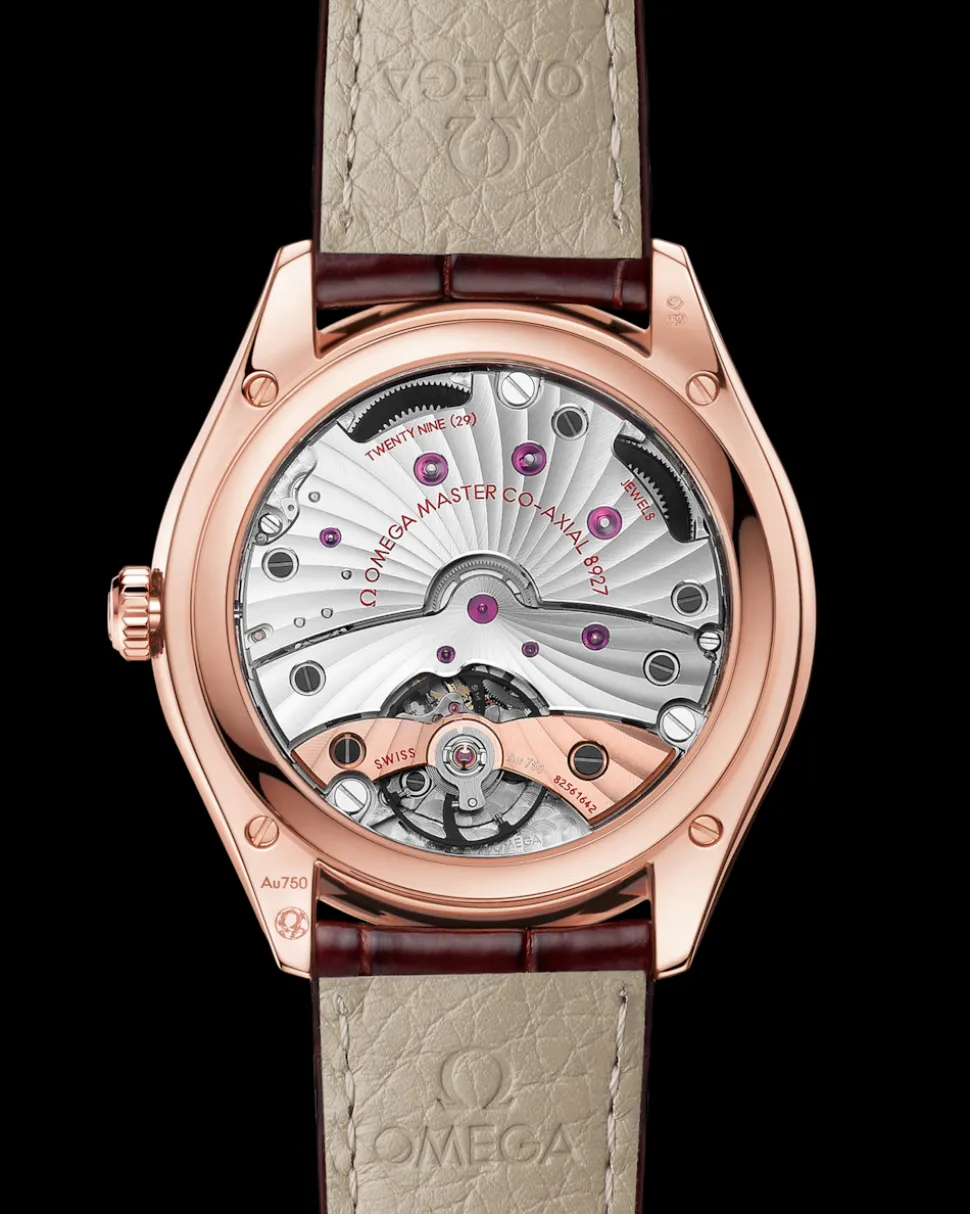 40 mm, Sedna™ gold on leather strap