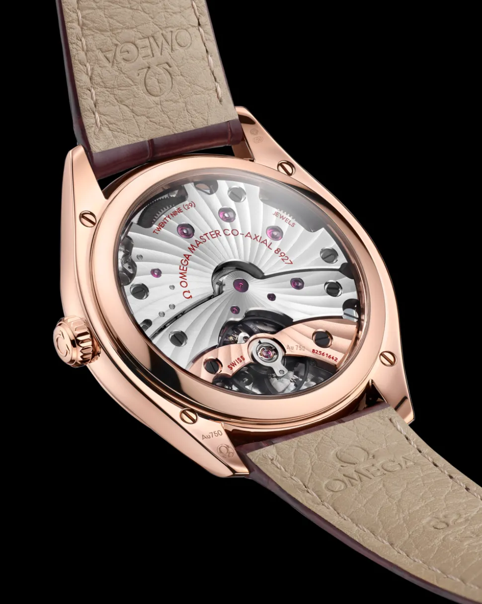 40 mm, Sedna™ gold on leather strap