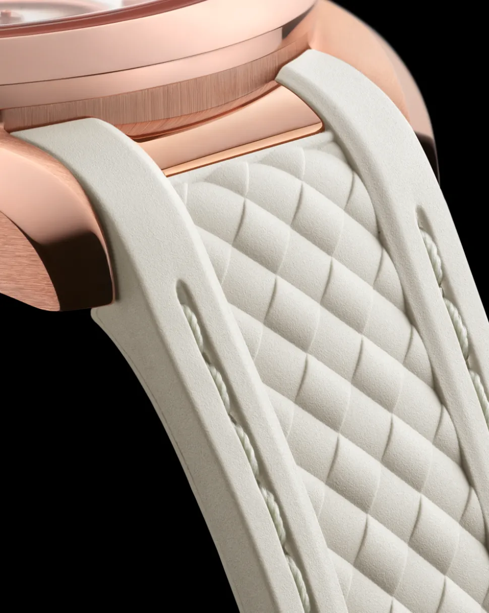 41 mm, Sedna™ gold on rubber strap