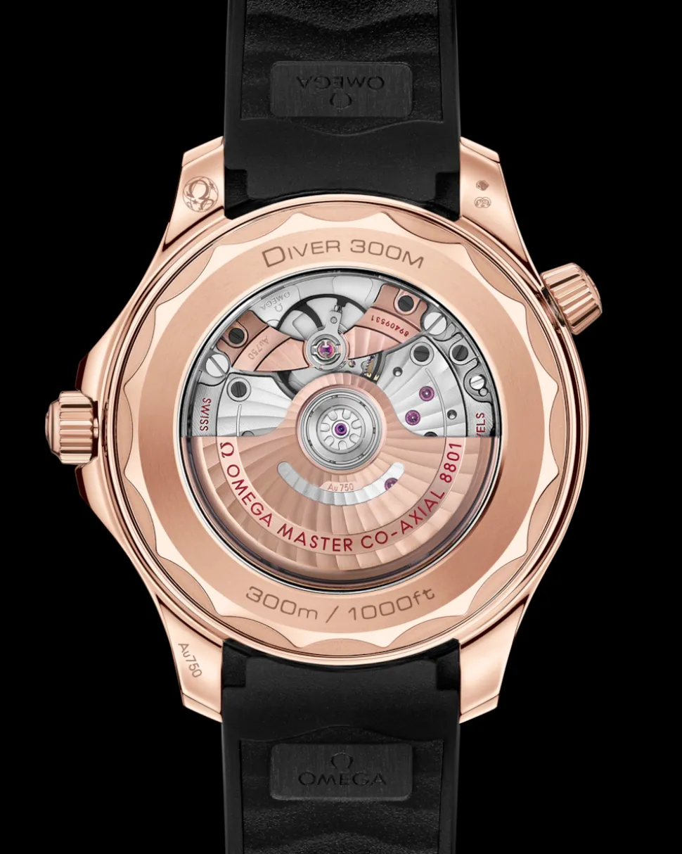 42 mm, Sedna™ gold on rubber strap