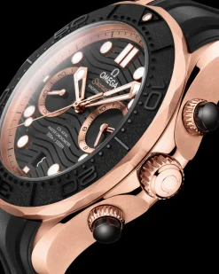 44 mm, Sedna™ gold on rubber strap