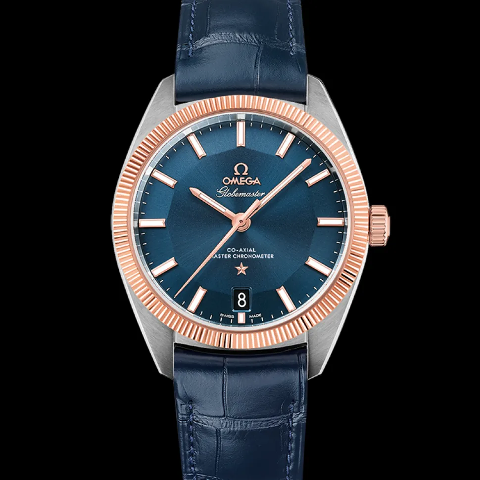 39 mm, steel ‑ Sedna™ gold on leather strap