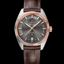 41 mm, steel ‑ Sedna™ gold on leather strap