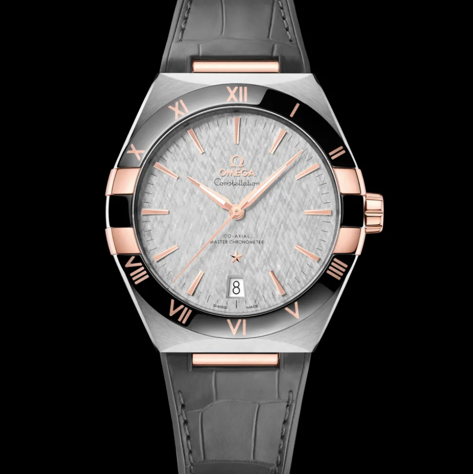 41 mm, steel ‑ Sedna™ gold on leather strap
