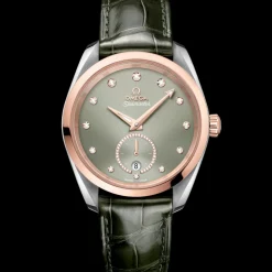 38 mm, steel ‑ Sedna™ gold on leather strap