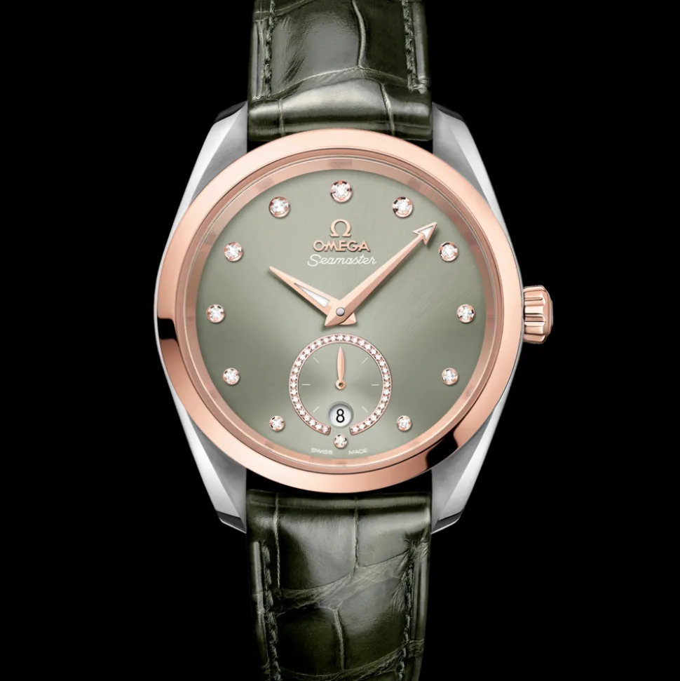 38 mm, steel ‑ Sedna™ gold on leather strap