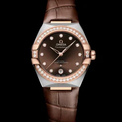 36 mm, steel ‑ Sedna™ gold on leather strap