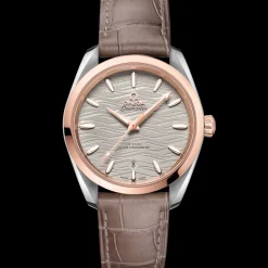 38 mm, steel ‑ Sedna™ gold on leather strap