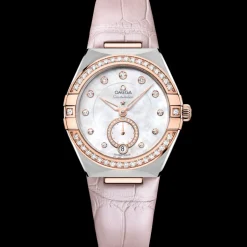 34 mm, steel ‑ Sedna™ gold on leather strap