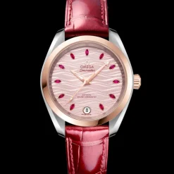 34 mm, steel ‑ Sedna™ gold on leather strap