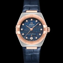 29 mm, steel ‑ Sedna™ gold on leather strap