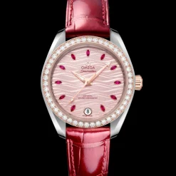34 mm, steel ‑ Sedna™ gold on leather strap