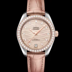 34 mm, steel ‑ Sedna™ gold on leather strap
