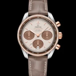 38 mm, steel ‑ Sedna™ gold on leather strap