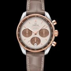 38 mm, steel ‑ Sedna™ gold on leather strap
