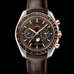 44.25 mm, steel ‑ Sedna™ gold on leather strap