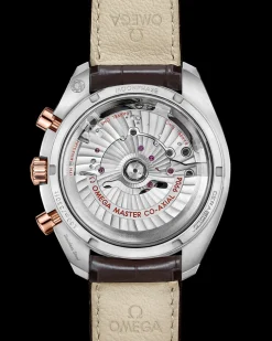 44.25 mm, steel ‑ Sedna™ gold on leather strap