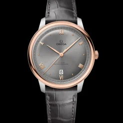 40 mm, steel ‑ Sedna™ gold on leather strap