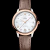 34 mm, steel ‑ Sedna™ gold on leather strap