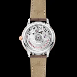 34 mm, steel ‑ Sedna™ gold on leather strap