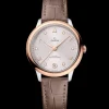 34 mm, steel ‑ Sedna™ gold on leather strap