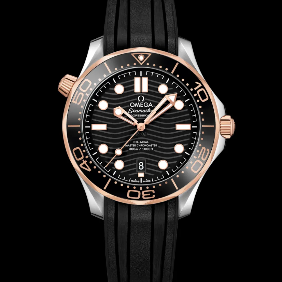 42 mm, steel ‑ Sedna™ gold on rubber strap