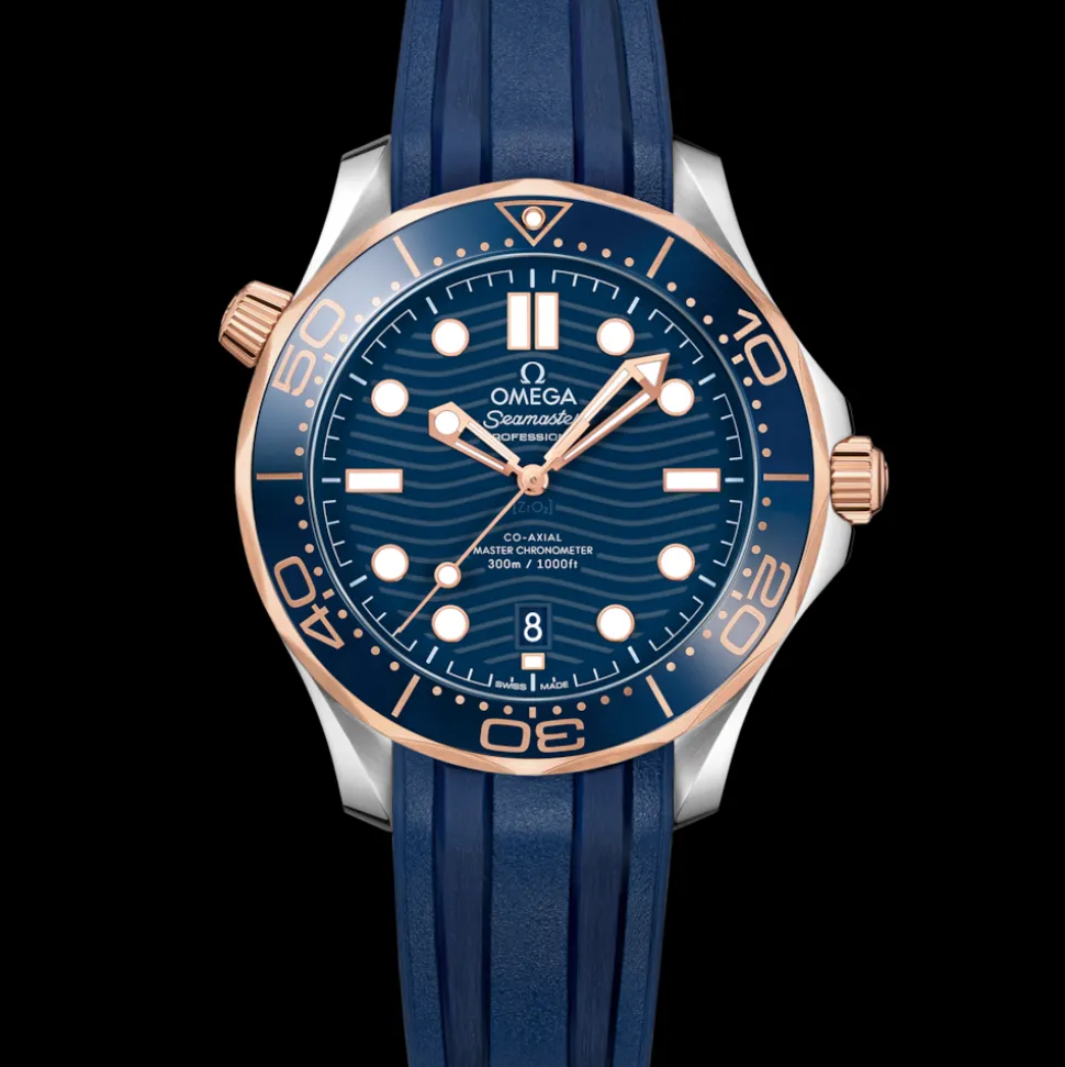 42 mm, steel ‑ Sedna™ gold on rubber strap