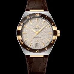 41 mm, steel ‑ yellow gold on leather strap