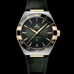 41 mm, steel ‑ yellow gold on leather strap