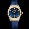 36 mm, steel ‑ yellow gold on leather strap