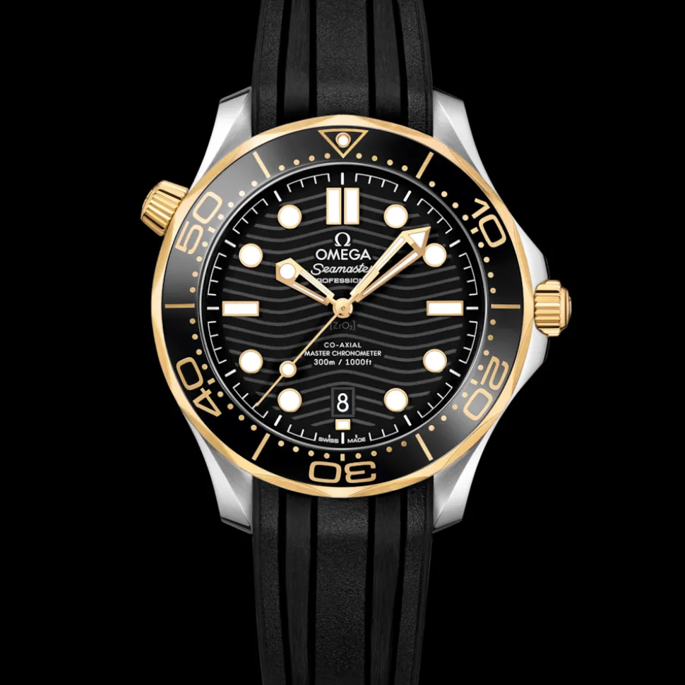 42 mm, steel ‑ yellow gold on rubber strap