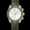 38 mm, steel ‑ yellow gold on leather strap
