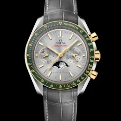 44.25 mm, steel ‑ yellow gold on leather strap