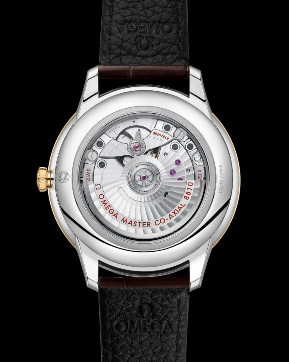 41 mm, steel ‑ yellow gold on leather strap