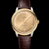 40 mm, steel ‑ yellow gold on leather strap