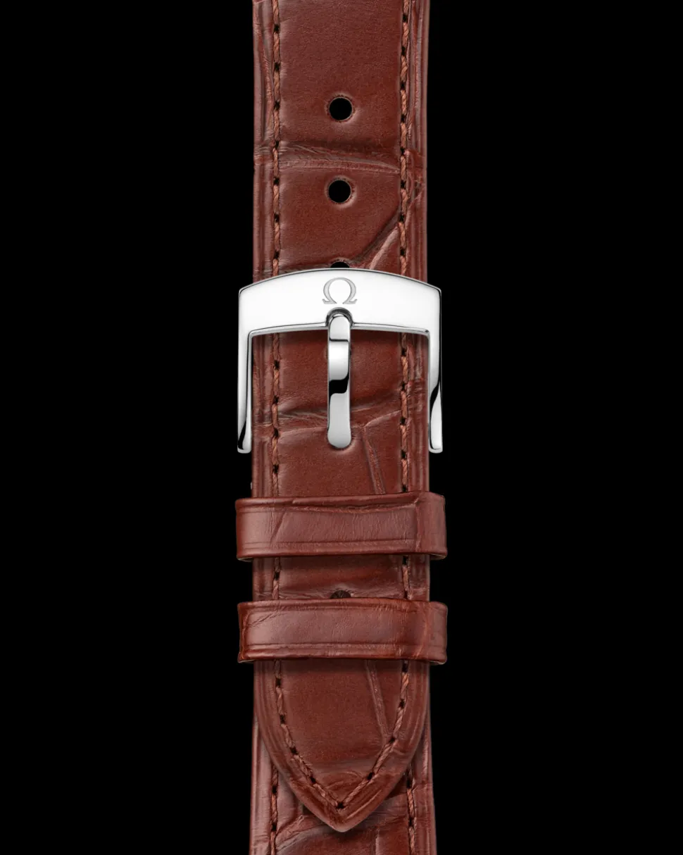 40 mm, steel ‑ yellow gold on leather strap