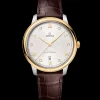 40 mm, steel ‑ yellow gold on leather strap