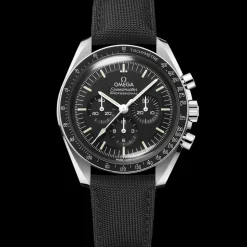 42 mm, steel on coated nylon fabric strap