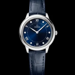 30 mm, steel on leather strap