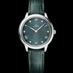 30 mm, steel on leather strap