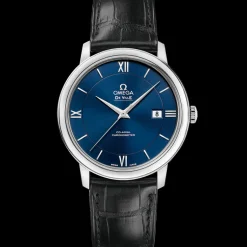 39.5 mm, steel on leather strap
