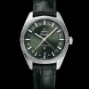 41 mm, steel on leather strap
