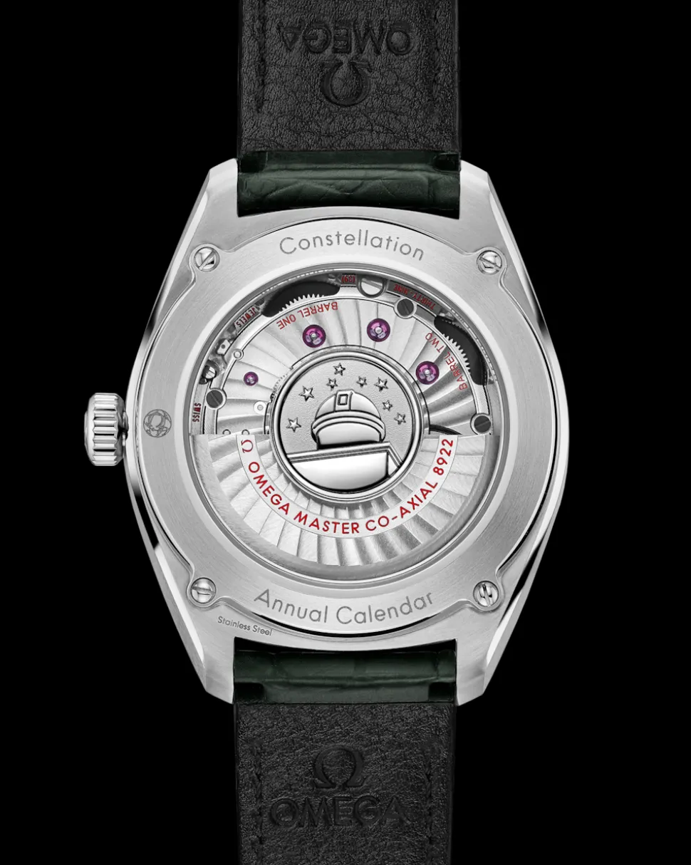 41 mm, steel on leather strap