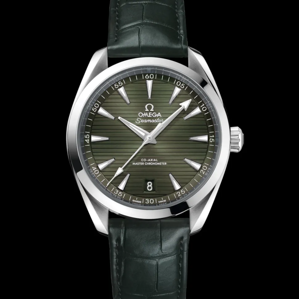 41 mm, steel on leather strap